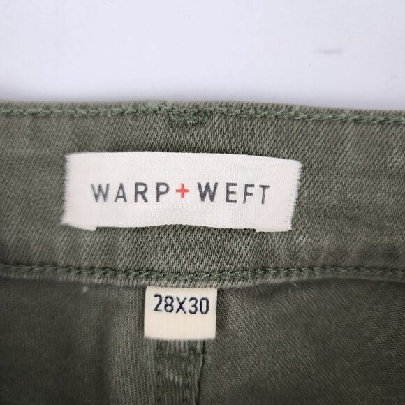 Warp + Weft Jeans Mens 28x30 Green Ams Amsterdam Slim Denim NWT - Picture 4 of 13